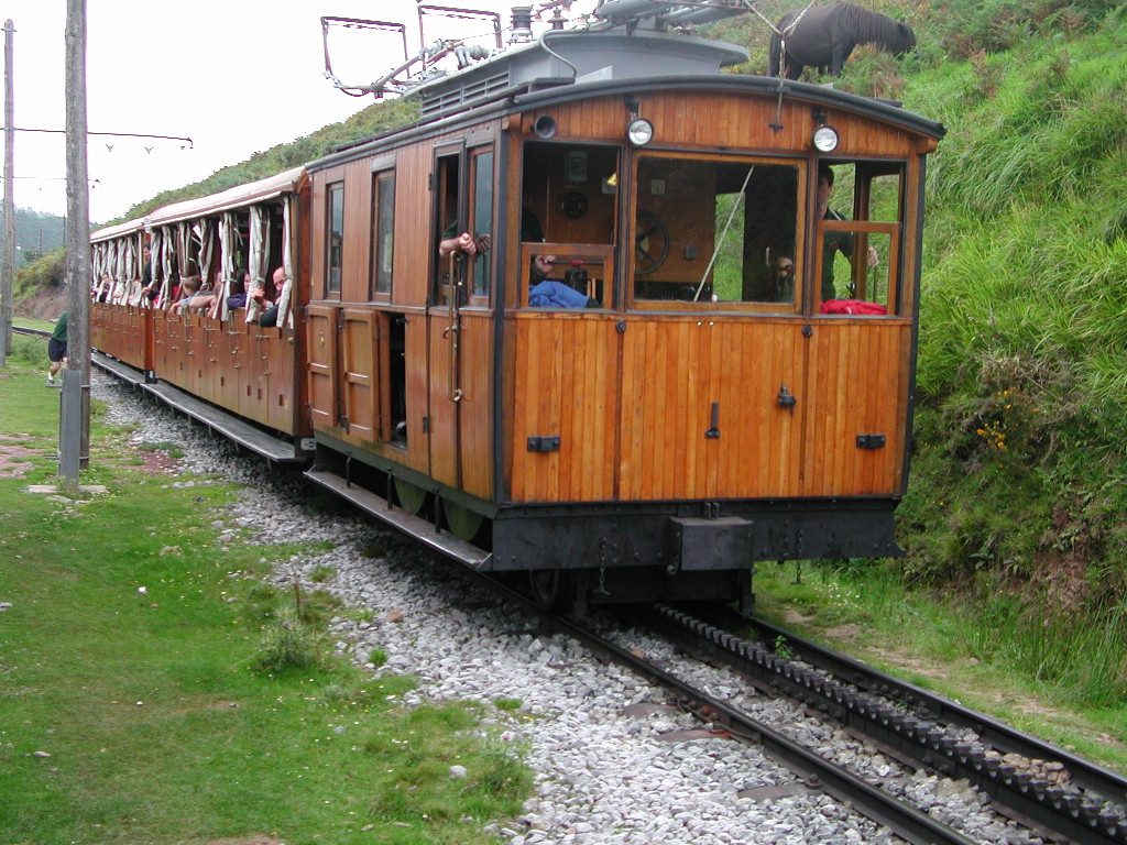 wooden sit on train